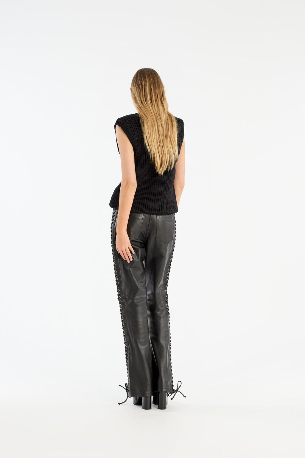 Laced Leather Pants