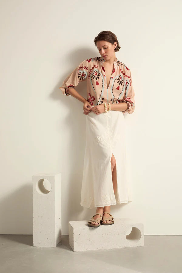 Pao Skirt Voile Floral