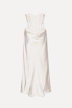 Satin Pearl Corset Dress