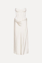 Satin Pearl Corset Dress