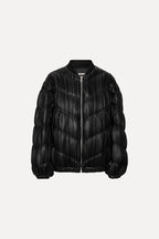 Pleated Bomber Jacket