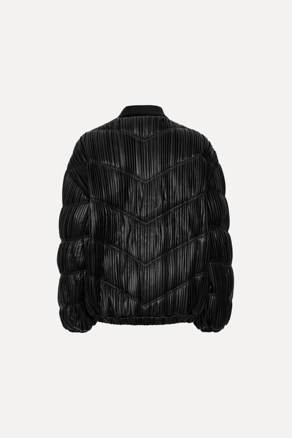 Pleated Bomber Jacket
