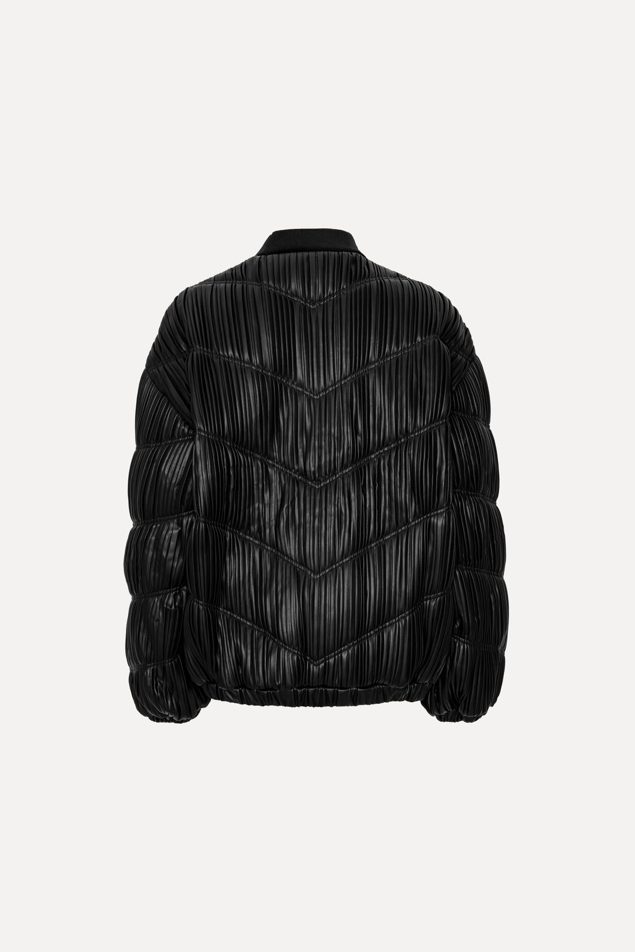 Pleated Bomber Jacket