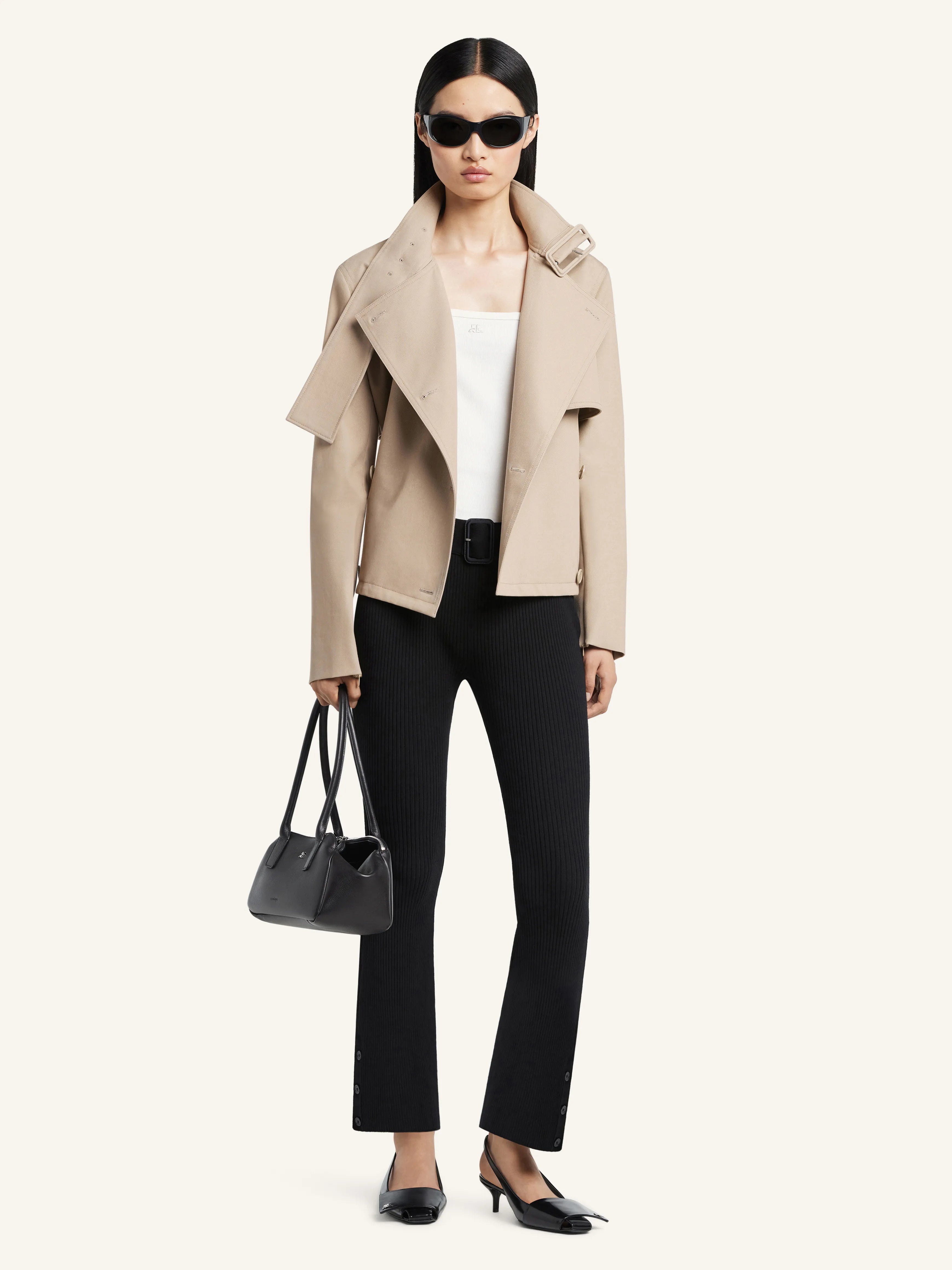Buckle Short Trench Coat
