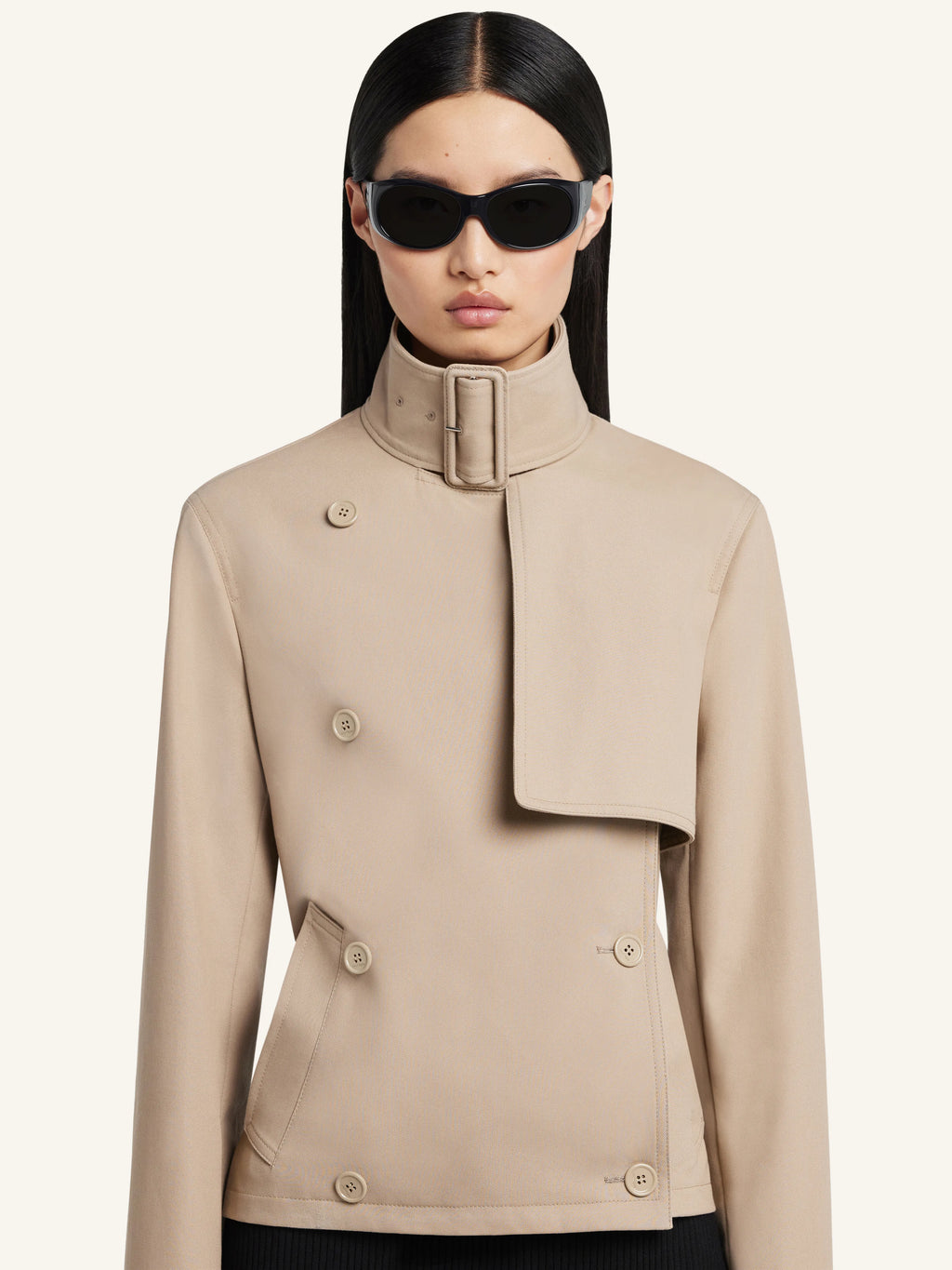Buckle Short Trench Coat