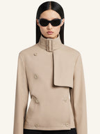 Buckle Short Trench Coat