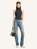 Round Helm Denim Pants