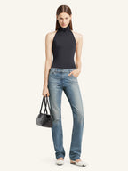 Round Helm Denim Pants