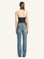 Round Helm Denim Pants