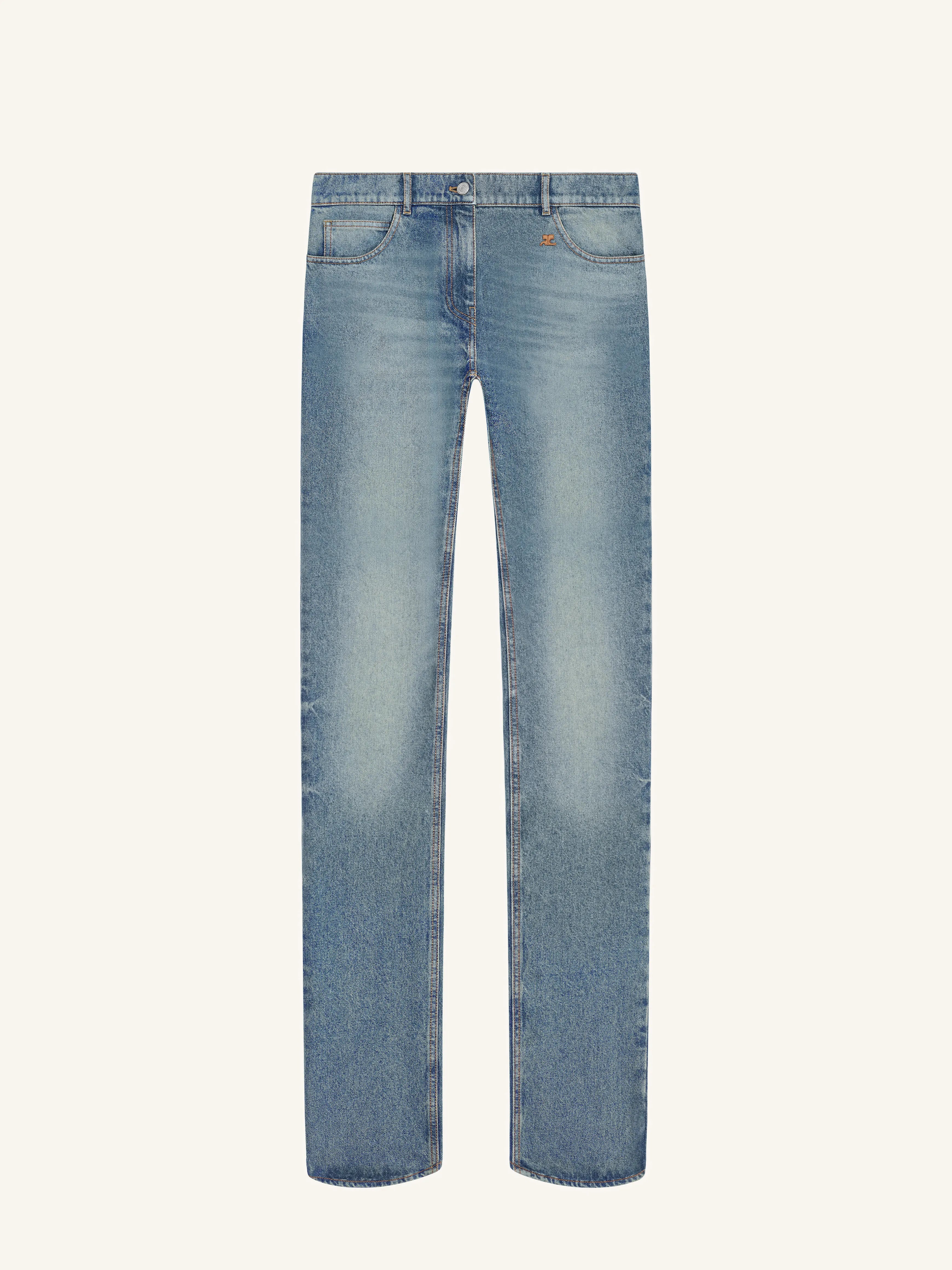 Round Helm Denim Pants