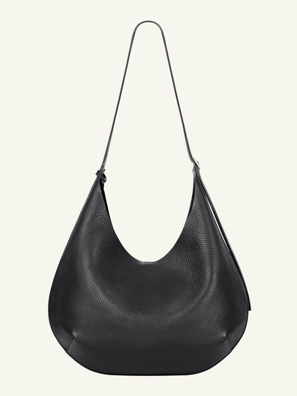Grained Leather Medium Holy Hobo Bag