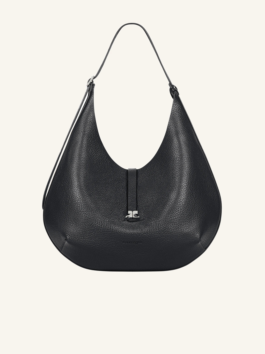 Grained Leather Medium Holy Hobo Bag