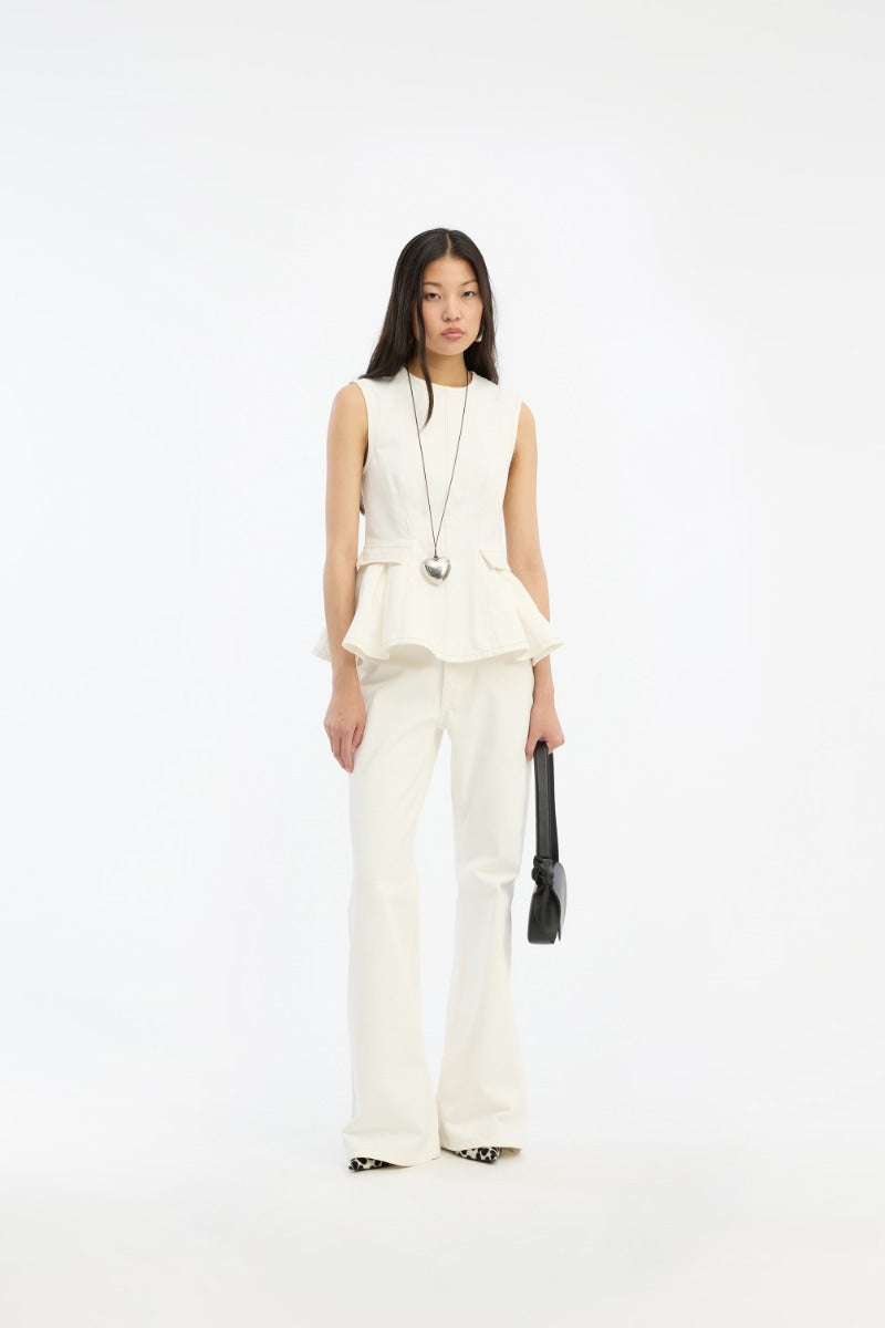 Peplum Denim Top