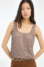 Scallop Sequin Top