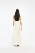 Pleated Midi Strap Dress