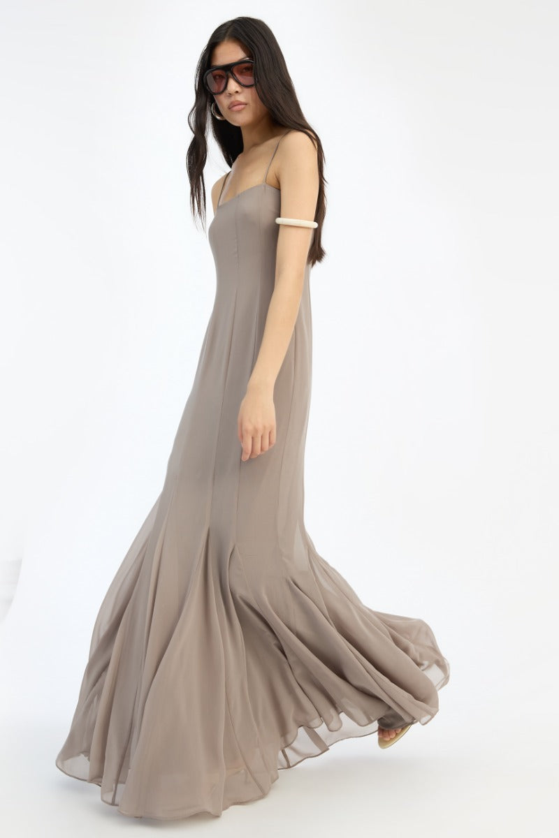 Chiffon Maxi Strap Dress