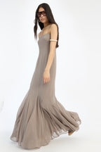 Chiffon Maxi Strap Dress