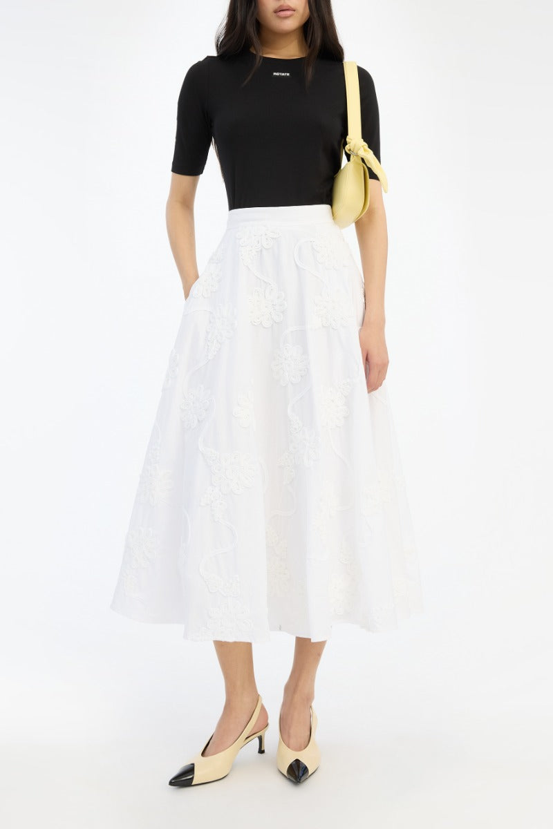 Flower Maxi Skirt