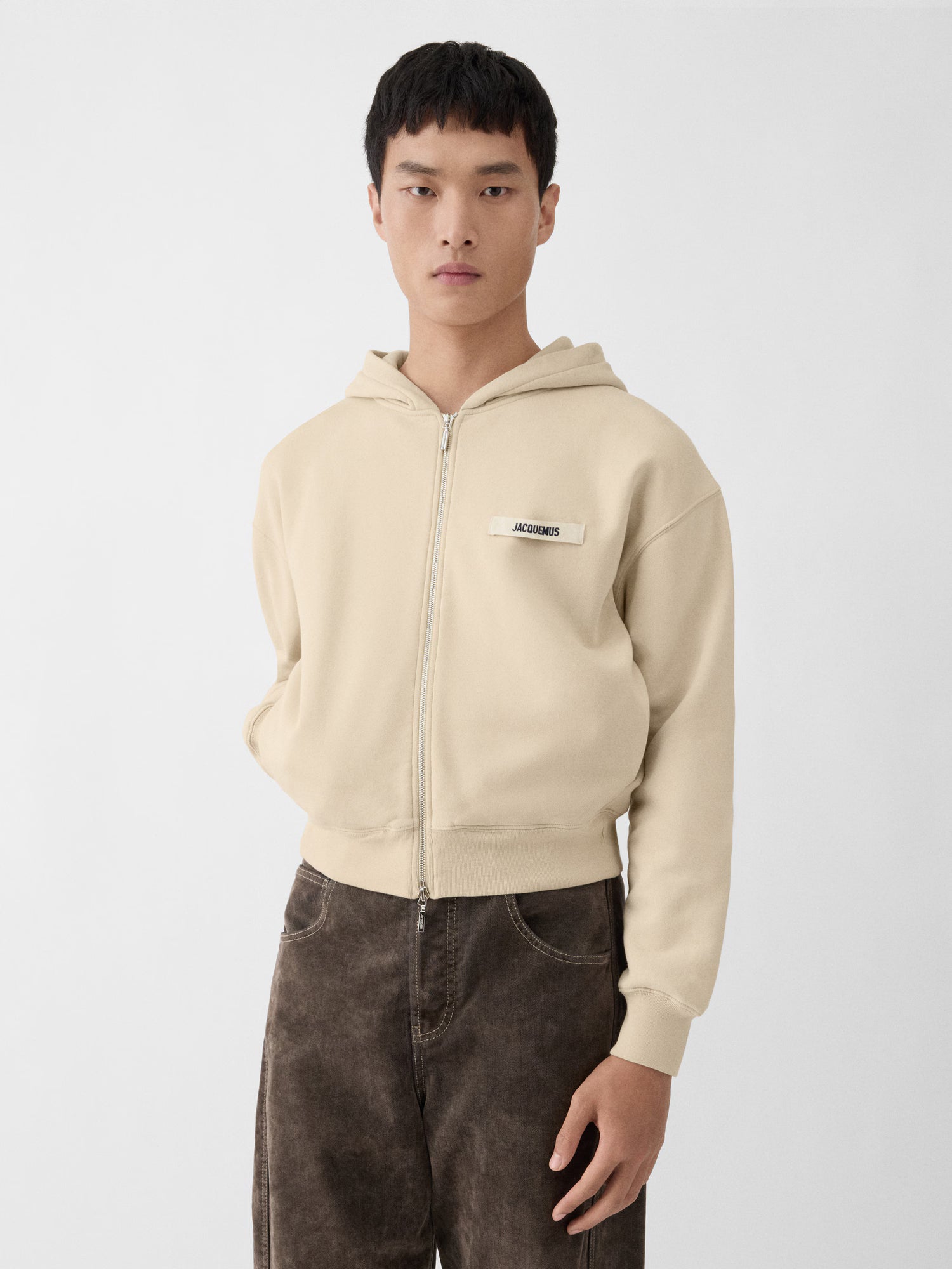 LE HOODIE ZIP GROS GRAIN