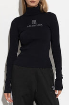 Ribbed Turtleneck Top