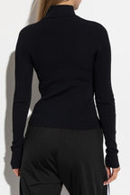 Ribbed Turtleneck Top