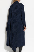 Navy Blue Floral Print Dress