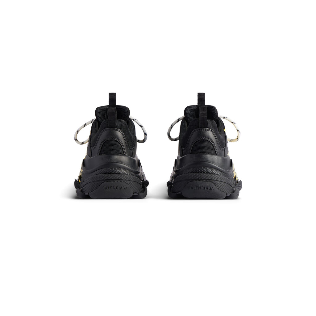 Triple S Tape Type Sneaker in Black/Yellow