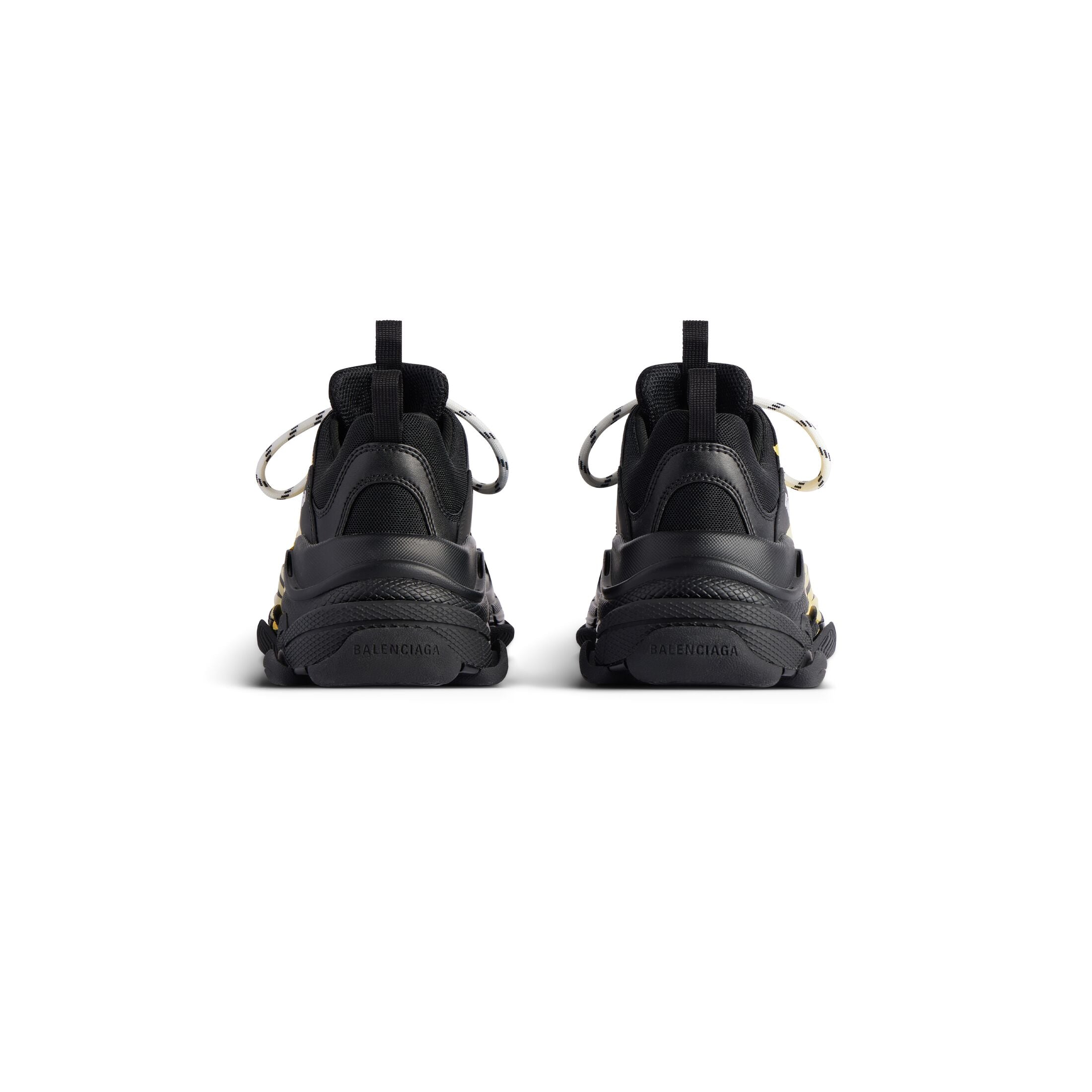 Triple S Tape Type Sneaker in Black/Yellow