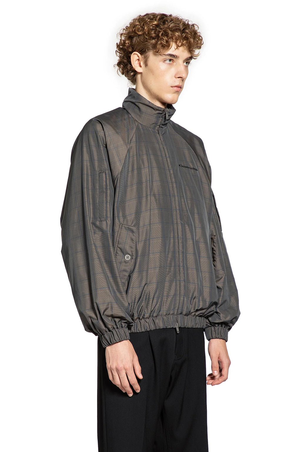 Checkered Zip-Up Jacket