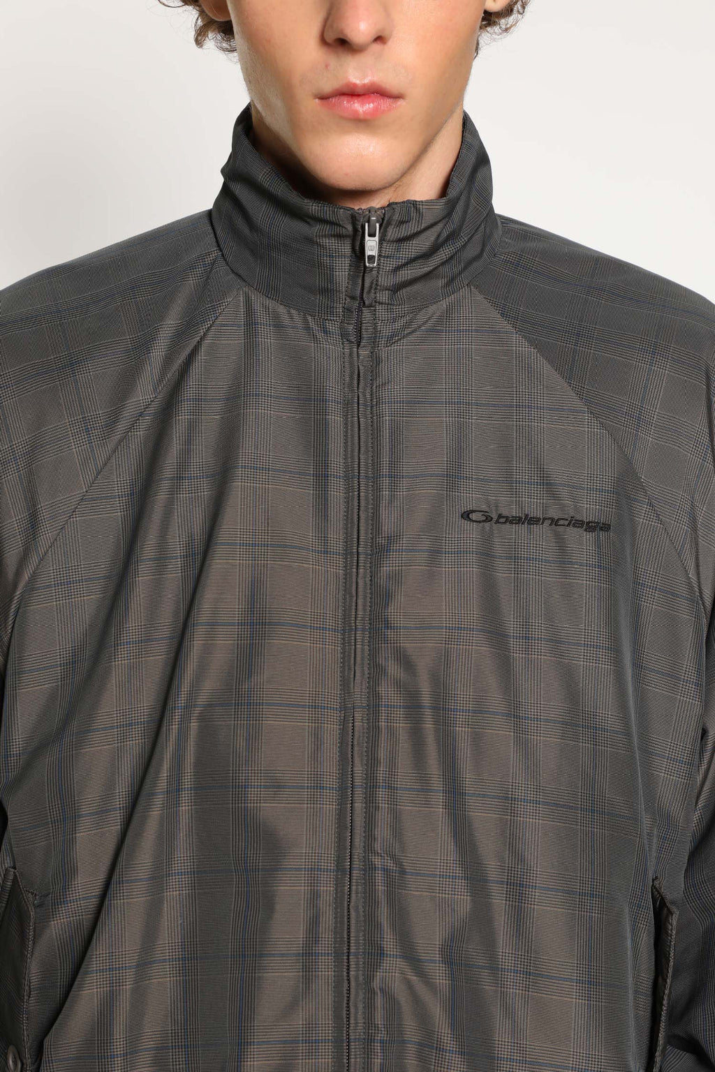 Checkered Zip-Up Jacket