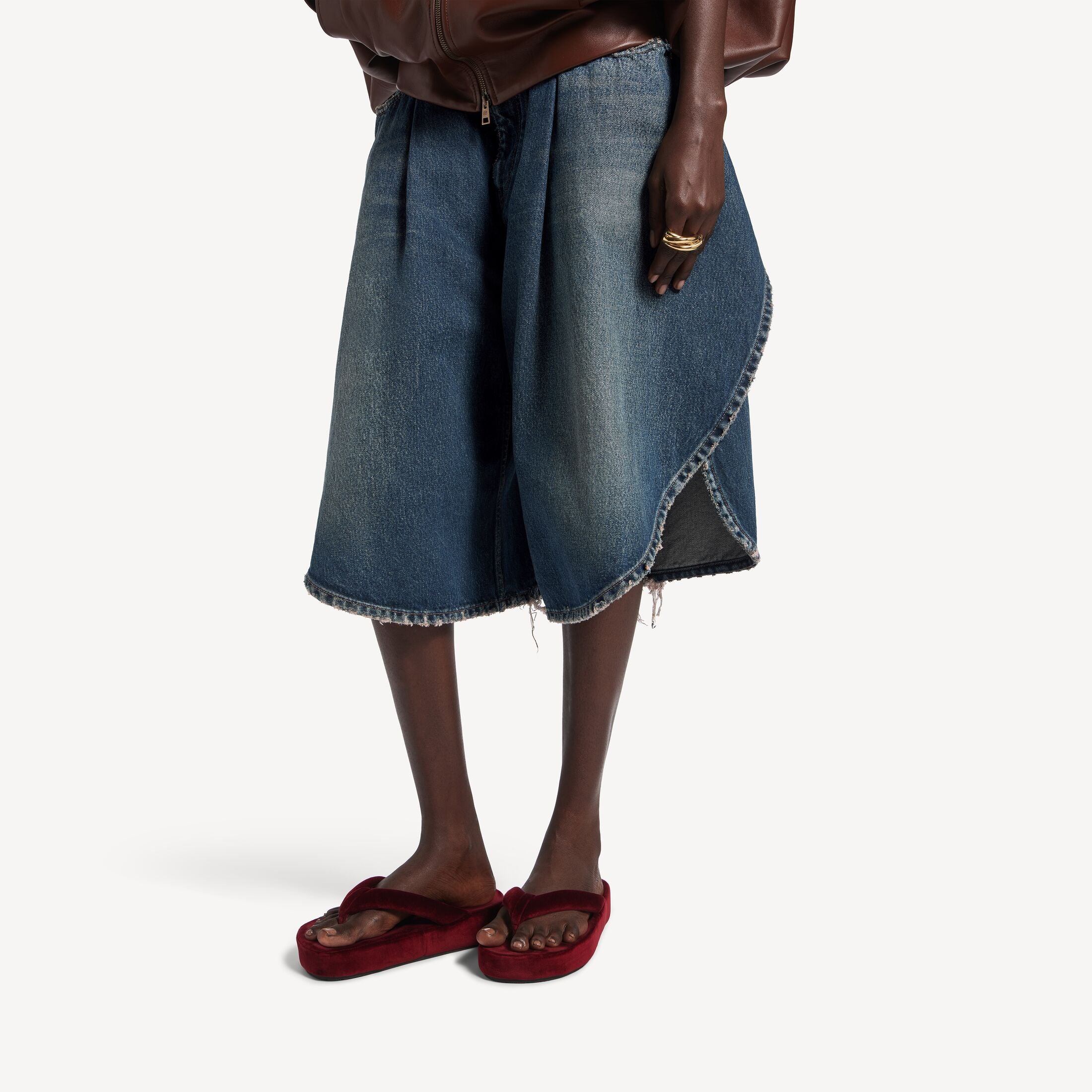 Denim Tulipe Bermuda