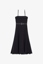 Future Twill Suiting Long Asymmetric Dress