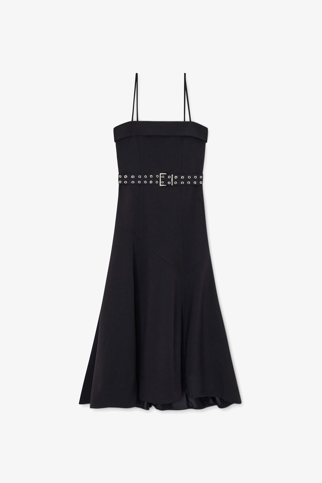 Future Twill Suiting Long Asymmetric Dress