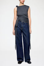 Modal Jersey Draped Knot Detailing Top