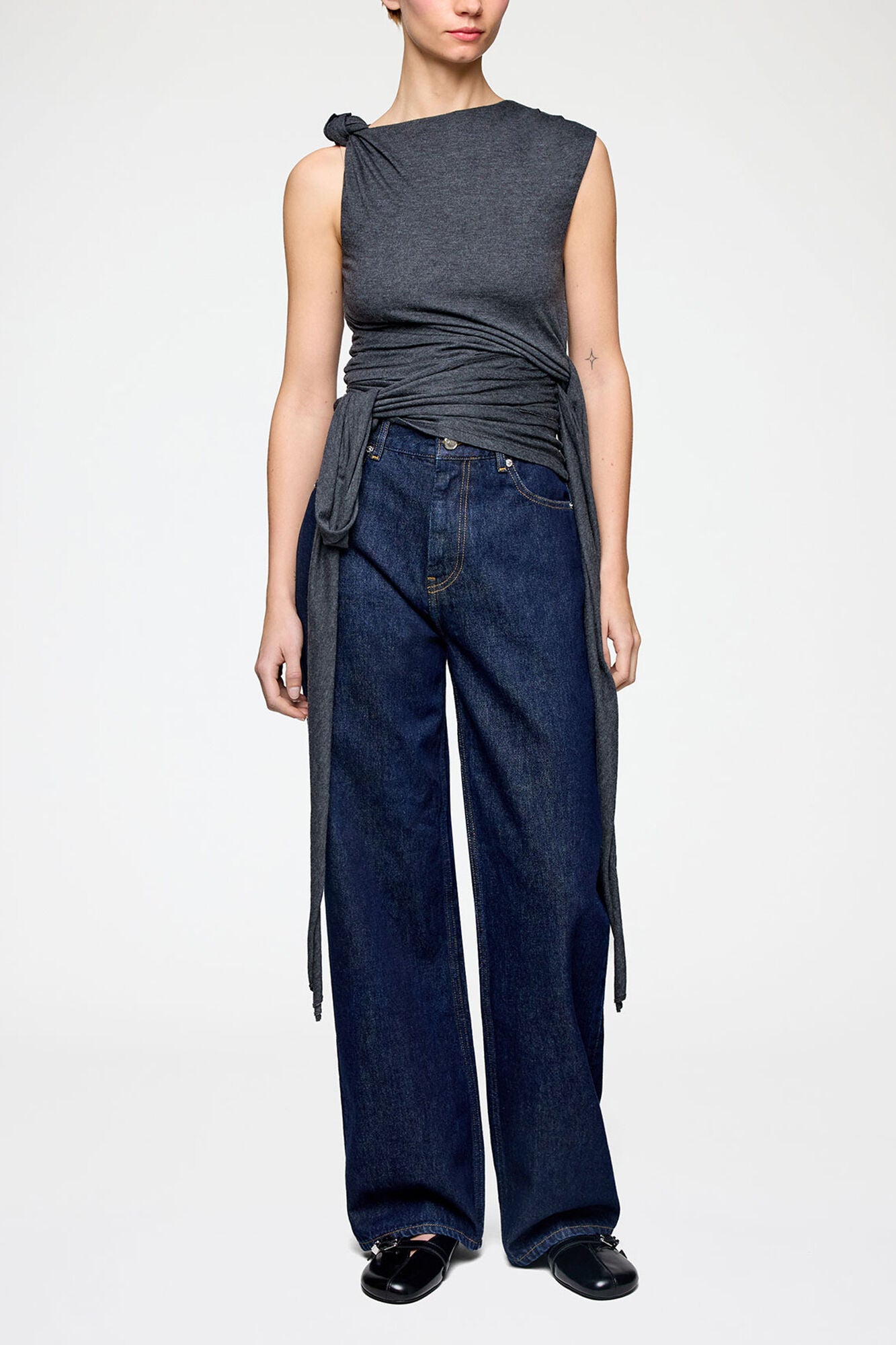 Modal Jersey Draped Knot Detailing Top
