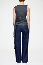 Modal Jersey Draped Knot Detailing Top