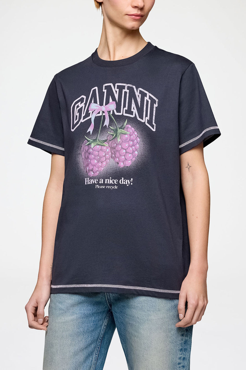 Basic Cotton Jersey Raspberry Print