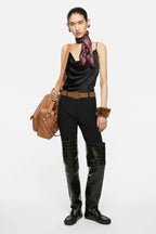 Black Tank Top Satin