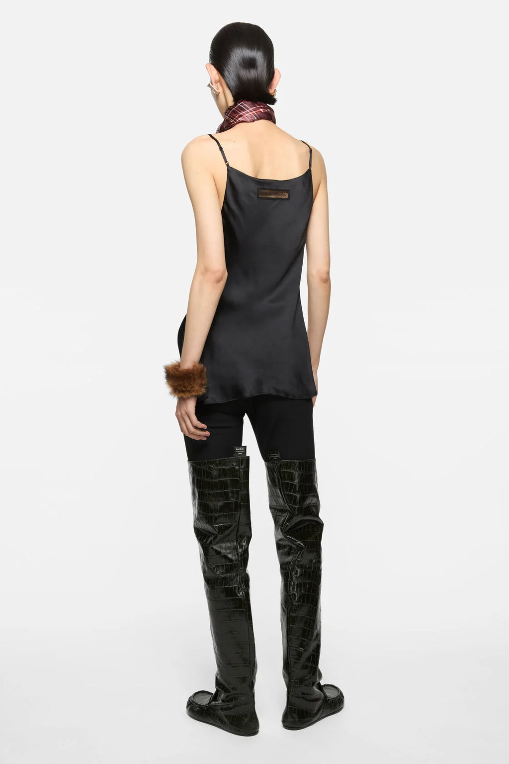 Black Tank Top Satin