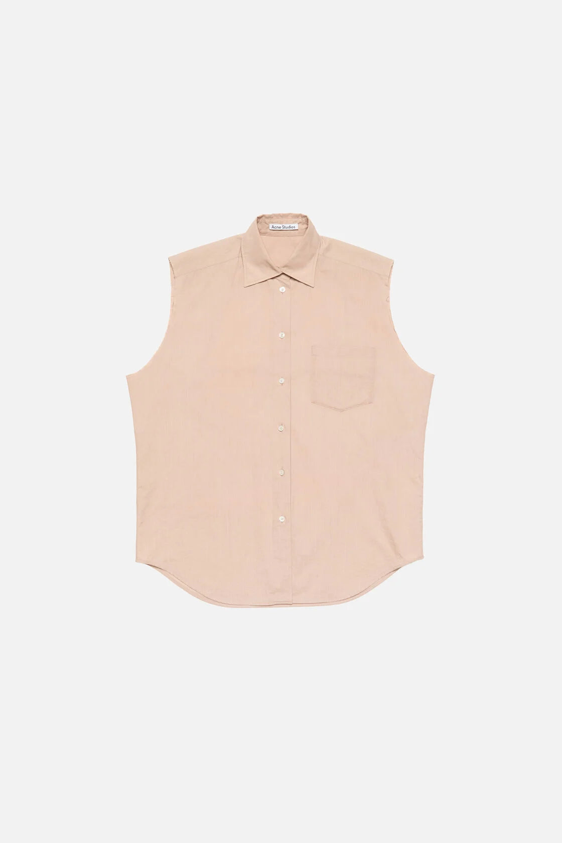 Sleeveless Cotton and Silk Blouse