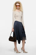 Black Skirt Satin