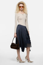 Black Skirt Satin