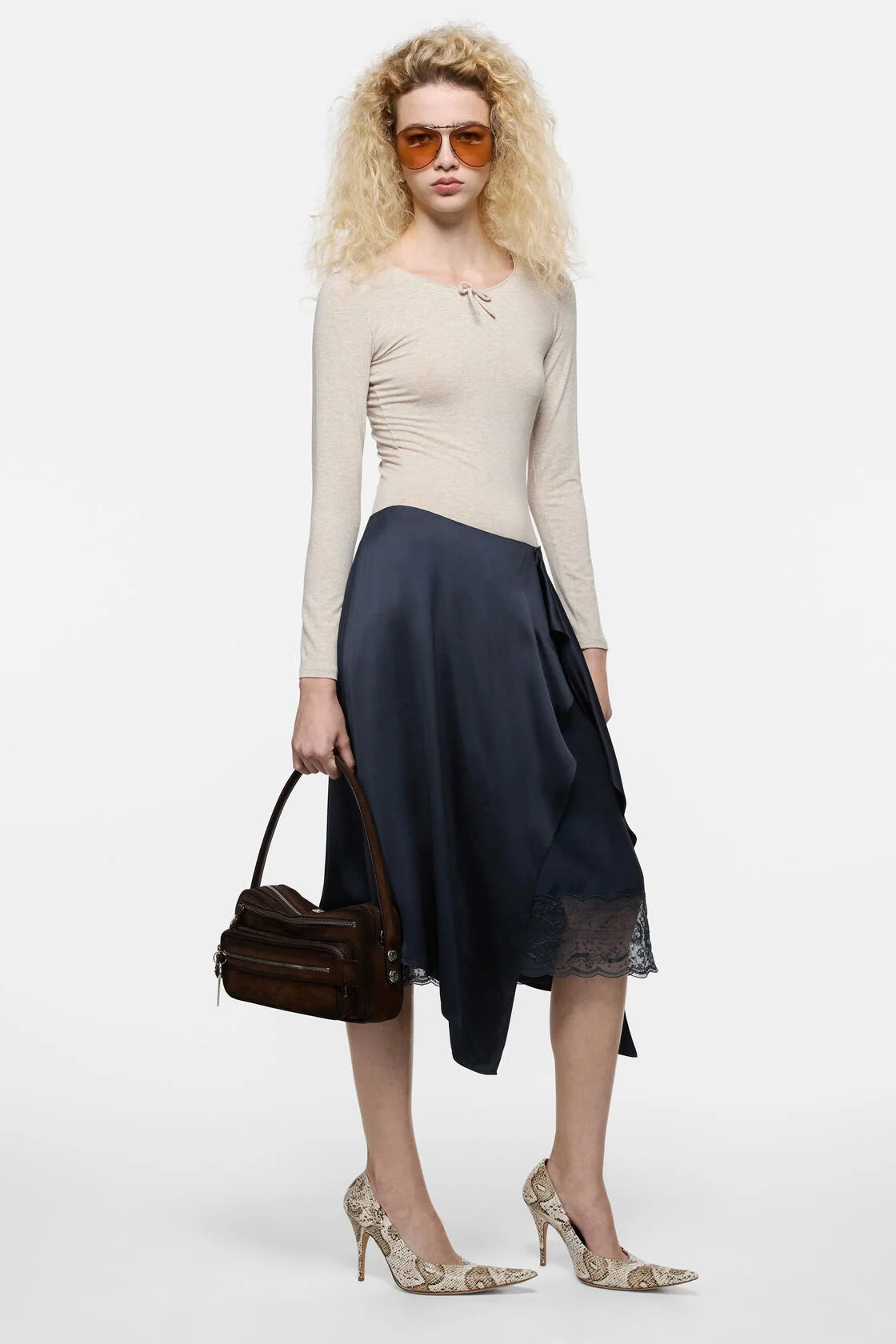 Black Skirt Satin