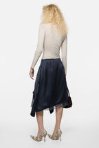 Black Skirt Satin