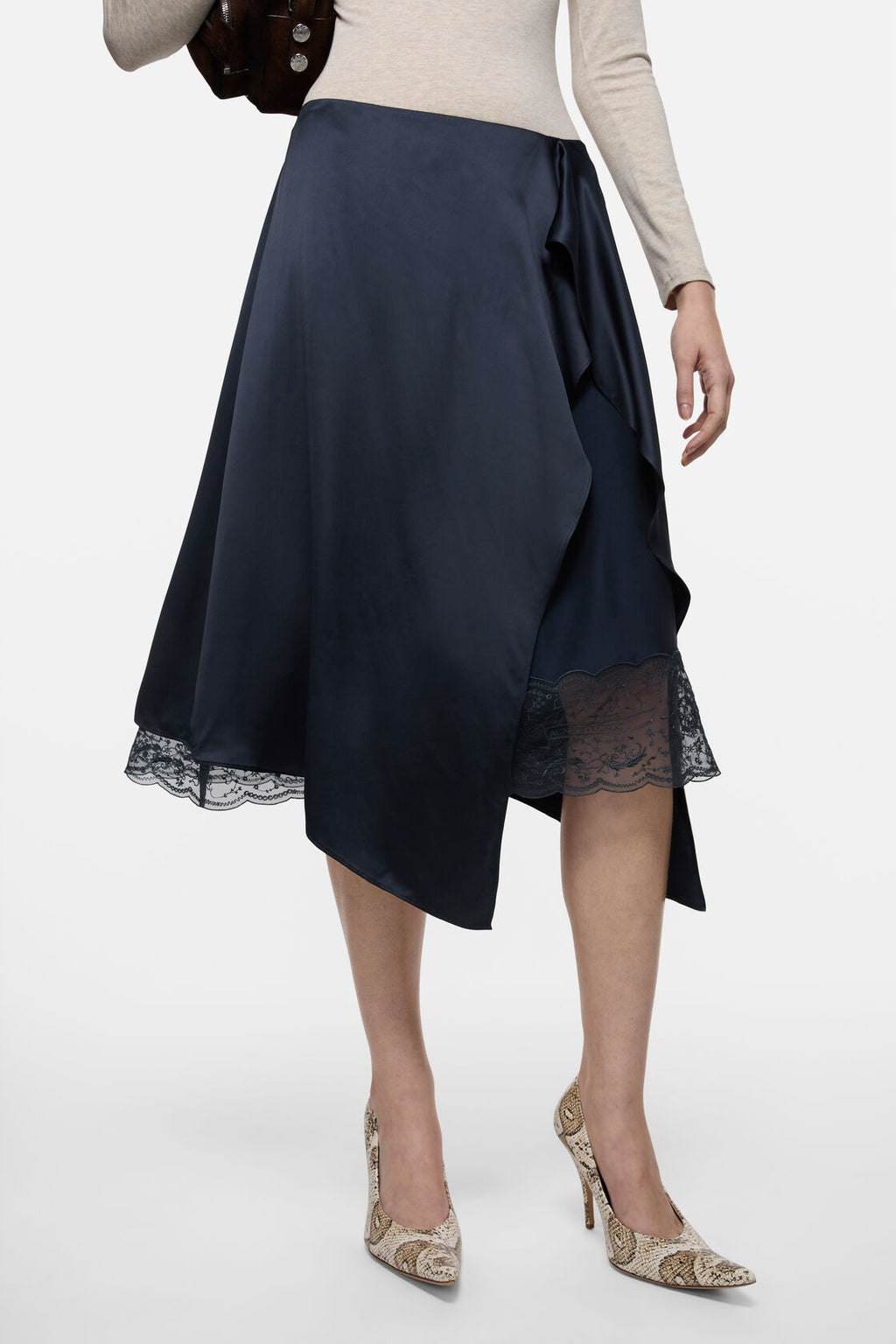 Black Skirt Satin