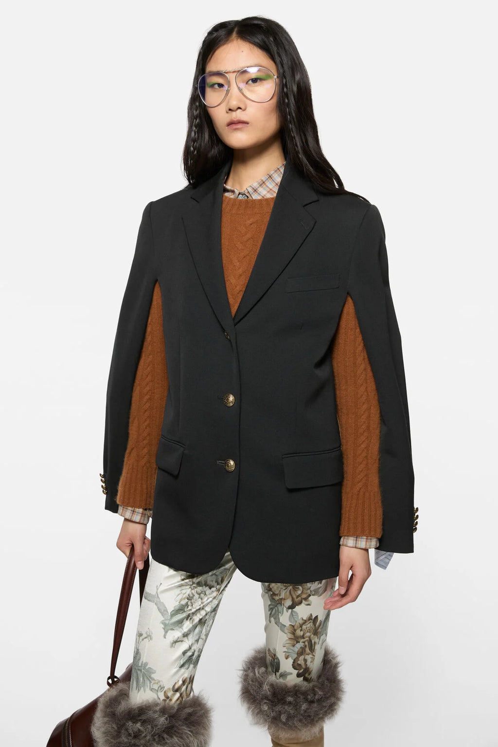 Layered Wool Suit Jacket