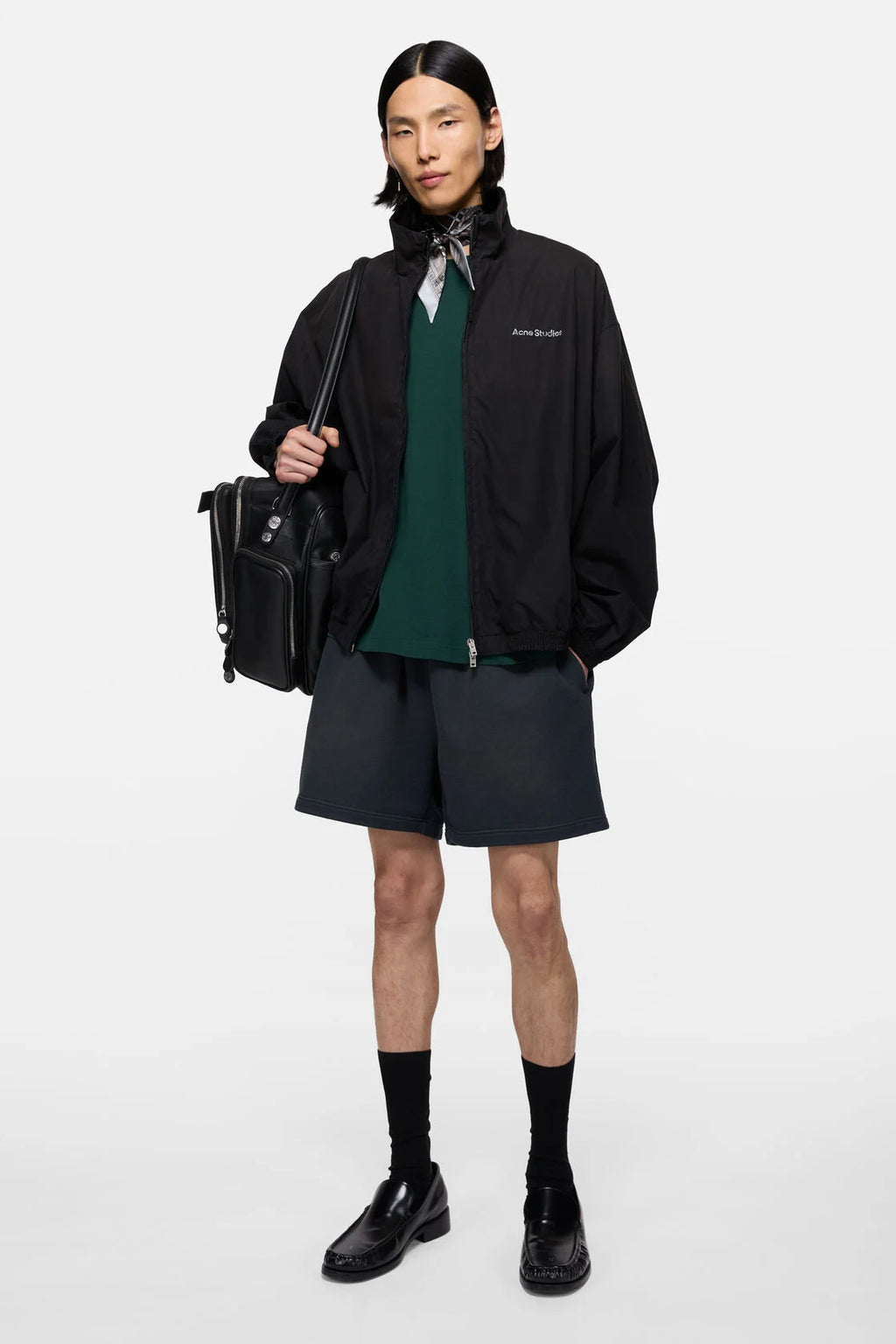 Washed logo jacket