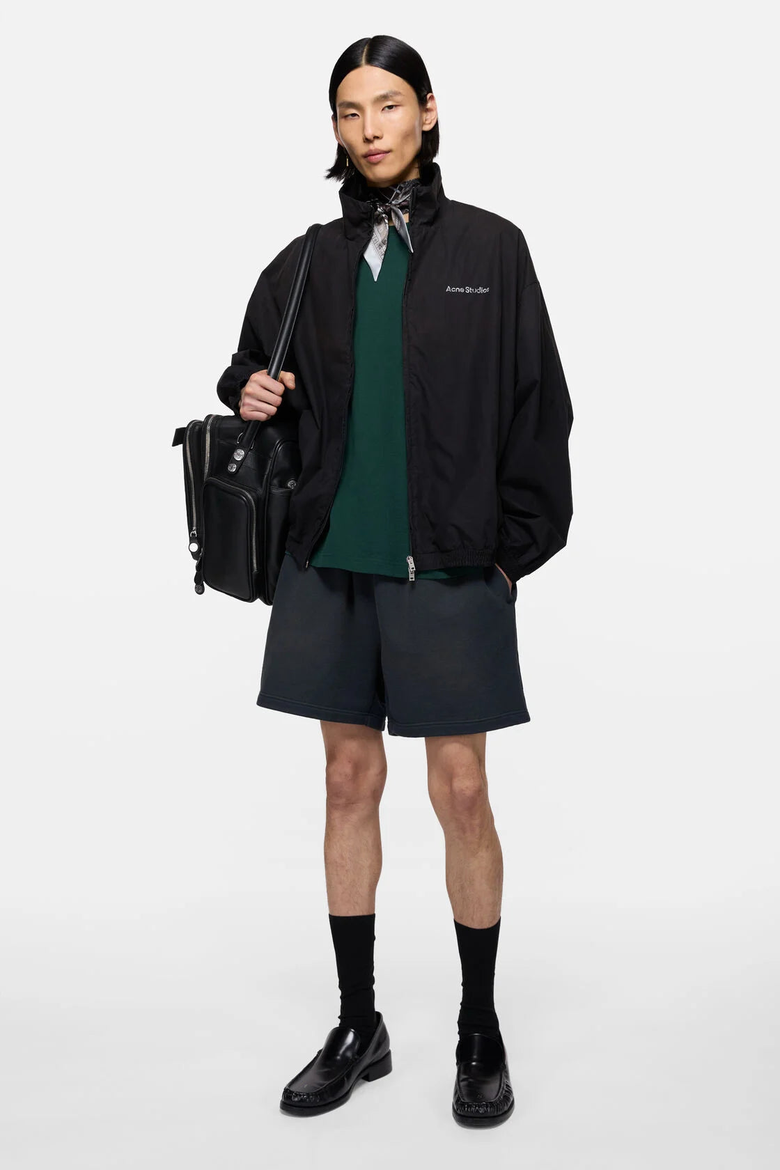 Washed logo jacket