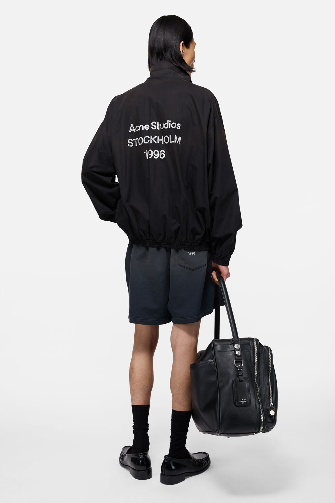 Washed logo jacket