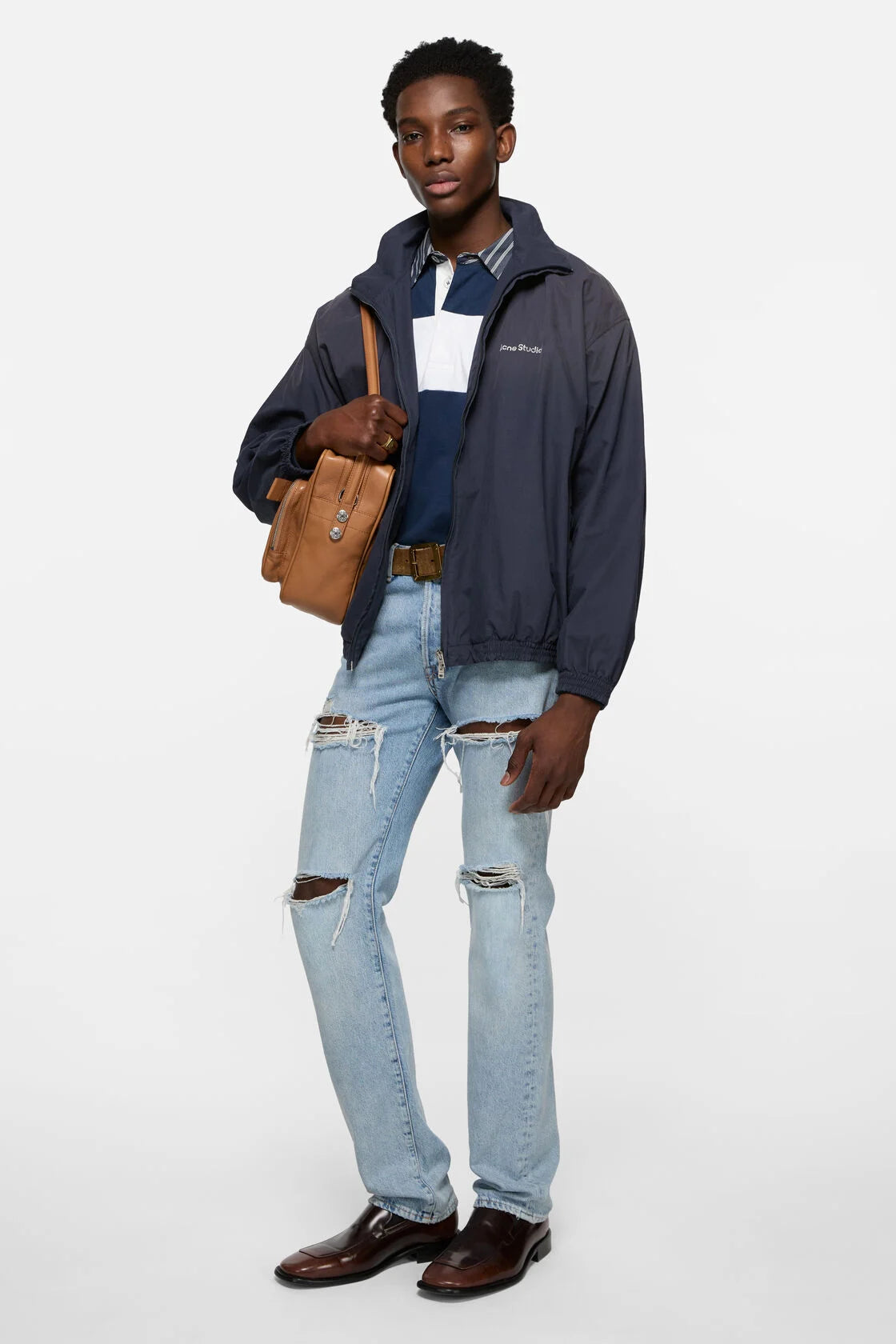 Washed logo jacket